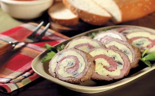 Carne rellena con tortilla